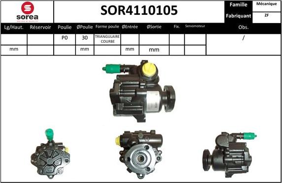 Sera SOR4110105 - Хидравлична помпа, кормилно управление vvparts.bg