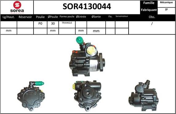 Sera SOR4130044 - Хидравлична помпа, кормилно управление vvparts.bg