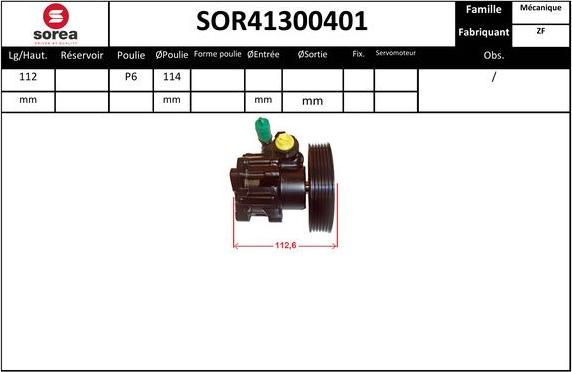 Sera SOR41300401 - Хидравлична помпа, кормилно управление vvparts.bg