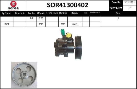 Sera SOR41300402 - Хидравлична помпа, кормилно управление vvparts.bg