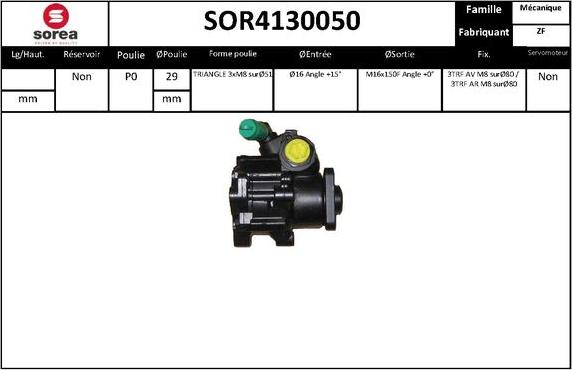 Sera SOR4130050 - Хидравлична помпа, кормилно управление vvparts.bg