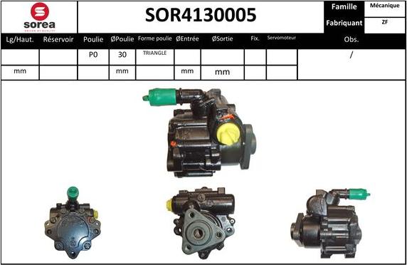 Sera SOR4130005 - Хидравлична помпа, кормилно управление vvparts.bg