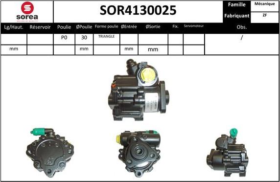 Sera SOR4130025 - Хидравлична помпа, кормилно управление vvparts.bg