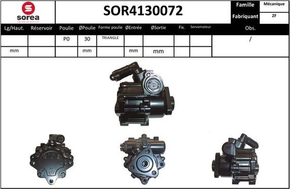 Sera SOR4130072 - Хидравлична помпа, кормилно управление vvparts.bg