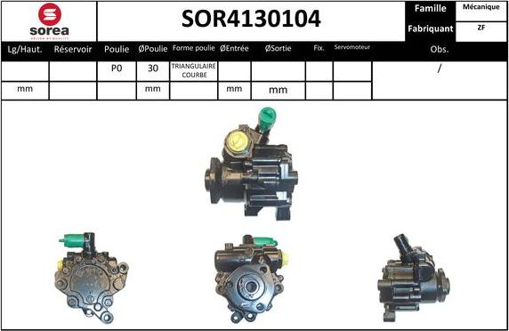 Sera SOR4130104 - Хидравлична помпа, кормилно управление vvparts.bg