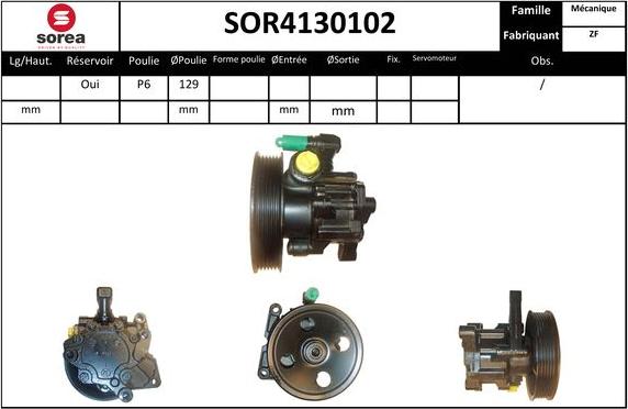 Sera SOR4130102 - Хидравлична помпа, кормилно управление vvparts.bg