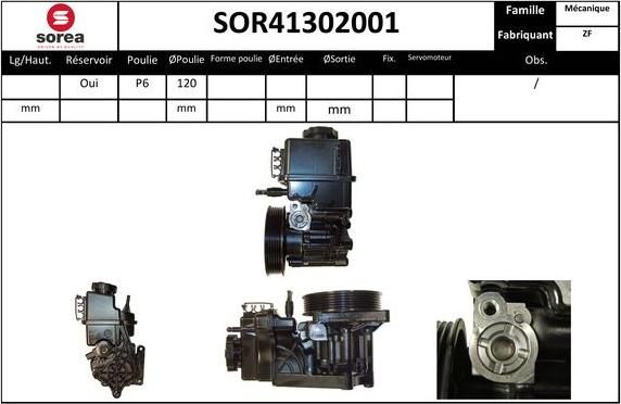 Sera SOR41302001 - Хидравлична помпа, кормилно управление vvparts.bg