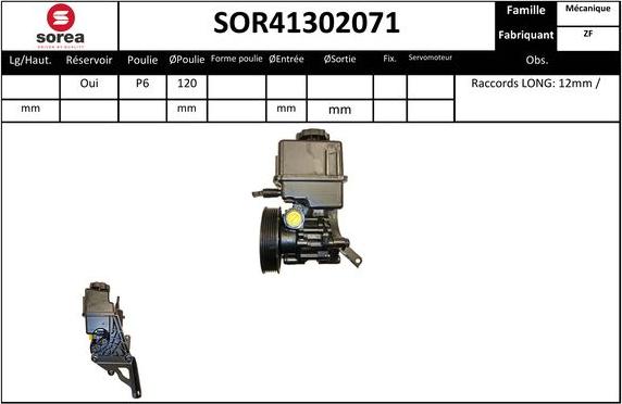 Sera SOR41302071 - Хидравлична помпа, кормилно управление vvparts.bg