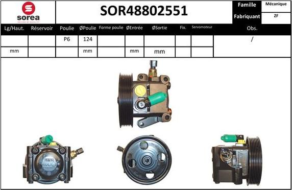 Sera SOR48802551 - Хидравлична помпа, кормилно управление vvparts.bg