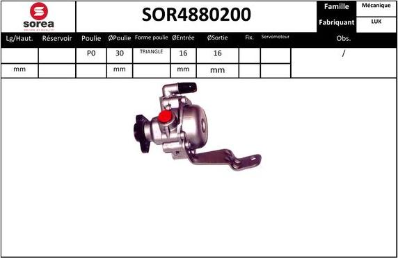 Sera SOR4880200 - Хидравлична помпа, кормилно управление vvparts.bg