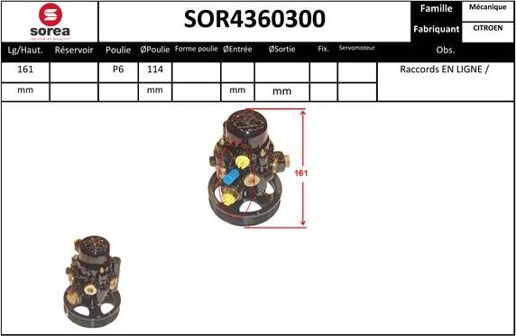 Sera SOR4360300 - Хидравлична помпа, кормилно управление vvparts.bg