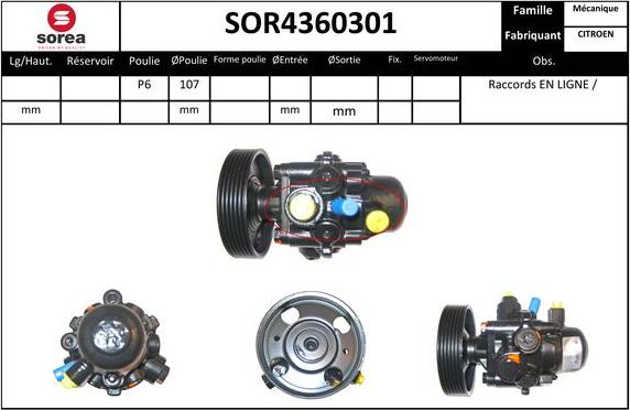 Sera SOR4360301 - Хидравлична помпа, кормилно управление vvparts.bg