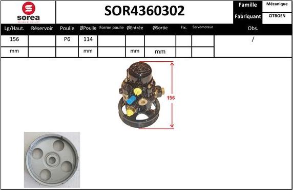 Sera SOR4360302 - Хидравлична помпа, кормилно управление vvparts.bg