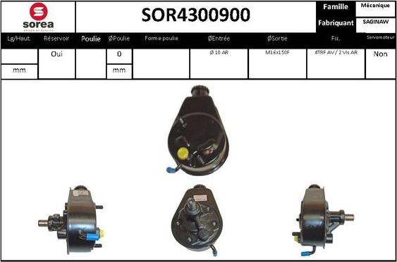 Sera SOR4300900 - Хидравлична помпа, кормилно управление vvparts.bg