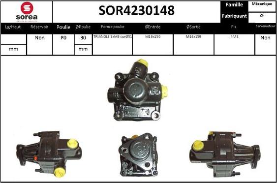 Sera SOR4230148 - Хидравлична помпа, кормилно управление vvparts.bg