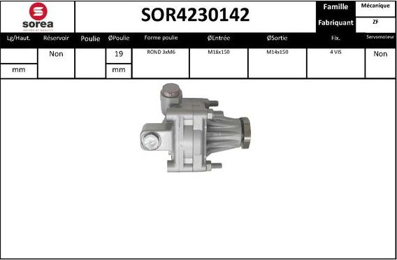 Sera SOR4230142 - Хидравлична помпа, кормилно управление vvparts.bg