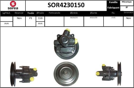 Sera SOR4230150 - Хидравлична помпа, кормилно управление vvparts.bg