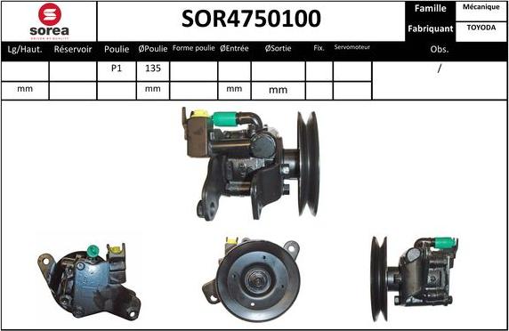 Sera SOR4750100 - Хидравлична помпа, кормилно управление vvparts.bg