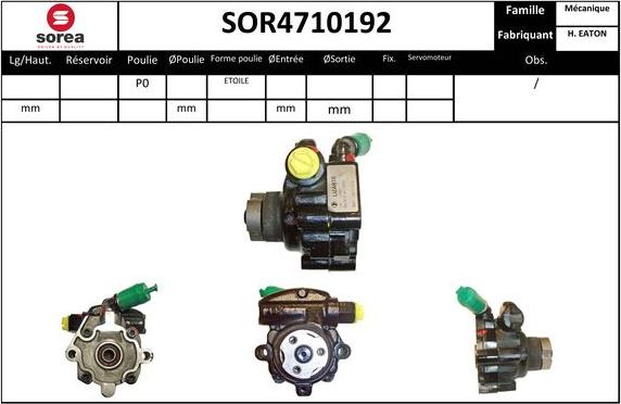 Sera SOR4710192 - Хидравлична помпа, кормилно управление vvparts.bg
