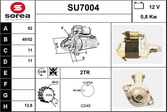 Sera SU7004 - Стартер vvparts.bg