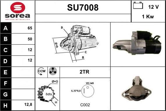 Sera SU7008 - Стартер vvparts.bg