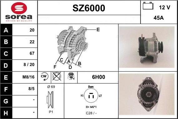 Sera SZ6000 - Генератор vvparts.bg