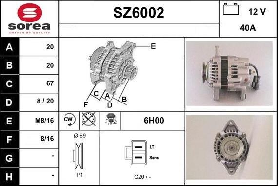 Sera SZ6002 - Генератор vvparts.bg