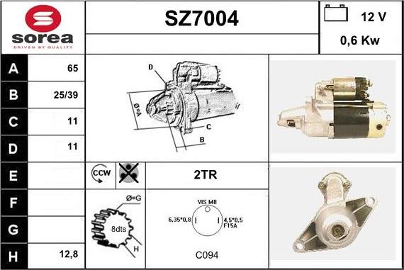 Sera SZ7004 - Стартер vvparts.bg