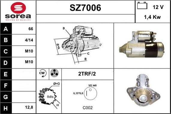 Sera SZ7006 - Стартер vvparts.bg