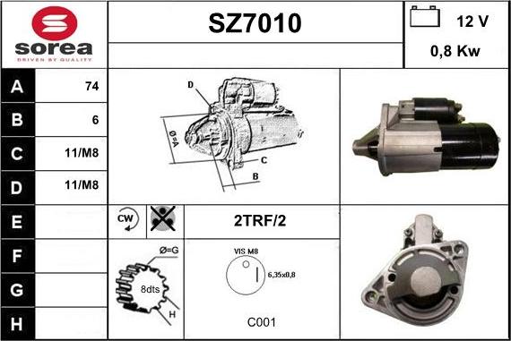 Sera SZ7010 - Стартер vvparts.bg