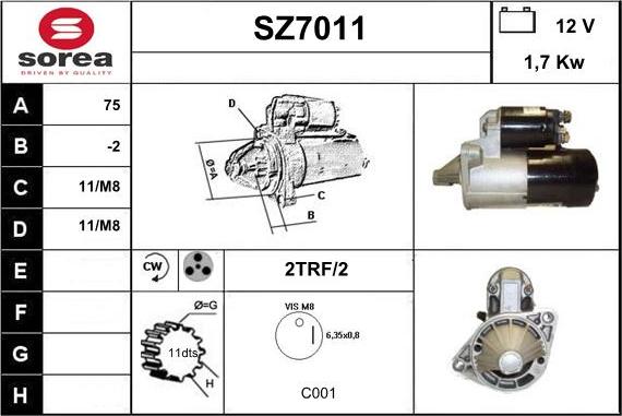 Sera SZ7011 - Стартер vvparts.bg