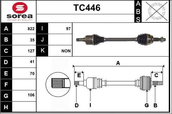 Sera TC446 - Полуоска vvparts.bg