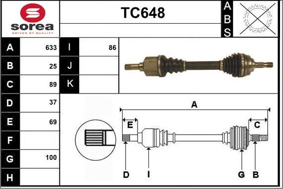 Sera TC648 - Полуоска vvparts.bg