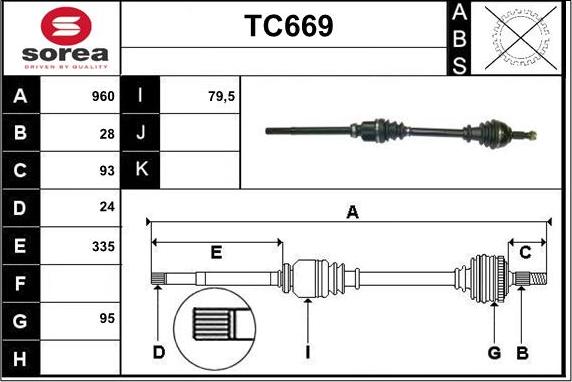 Sera TC669 - Полуоска vvparts.bg