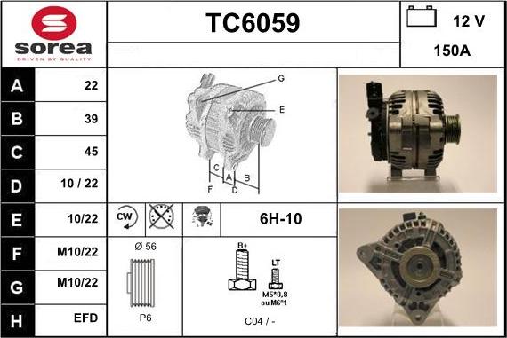 Sera TC6059 - Генератор vvparts.bg