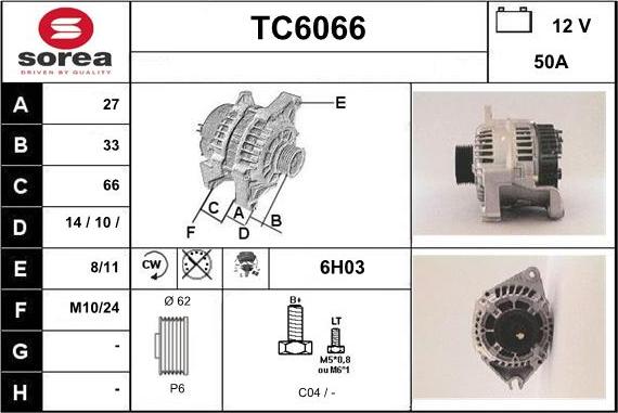 Sera TC6066 - Генератор vvparts.bg