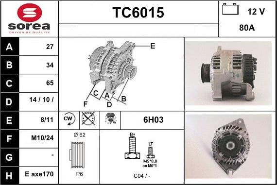 Sera TC6015 - Генератор vvparts.bg