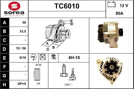 Sera TC6010 - Генератор vvparts.bg