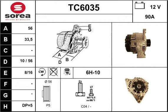 Sera TC6035 - Генератор vvparts.bg