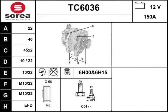 Sera TC6036 - Генератор vvparts.bg