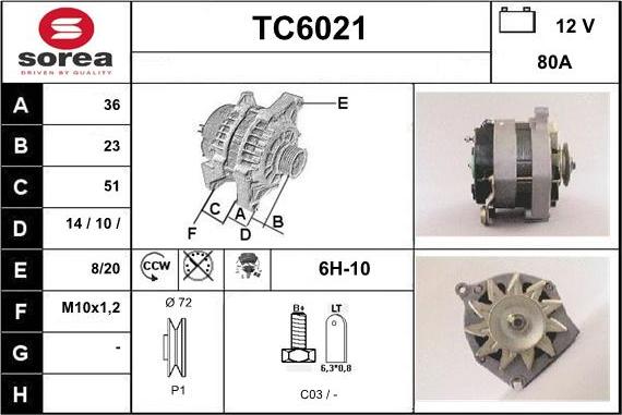 Sera TC6021 - Генератор vvparts.bg