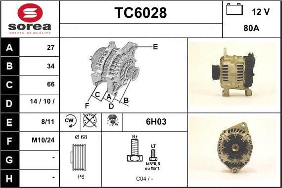 Sera TC6028 - Генератор vvparts.bg