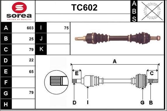 Sera TC602 - Полуоска vvparts.bg