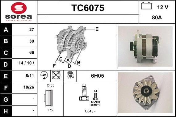 Sera TC6075 - Генератор vvparts.bg