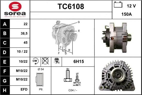 Sera TC6108 - Генератор vvparts.bg