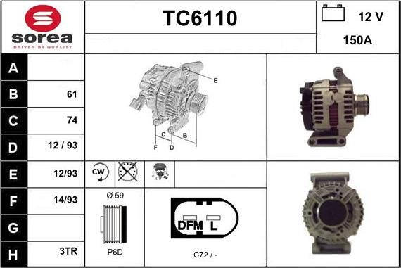 Sera TC6110 - Генератор vvparts.bg