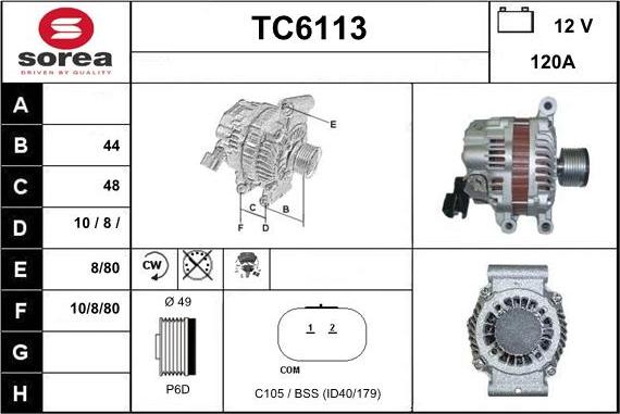 Sera TC6113 - Генератор vvparts.bg