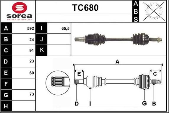 Sera TC680 - Полуоска vvparts.bg