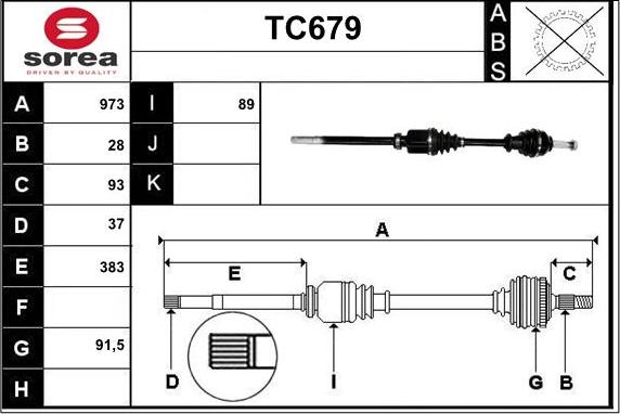 Sera TC679 - Полуоска vvparts.bg