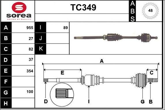 Sera TC349 - Полуоска vvparts.bg